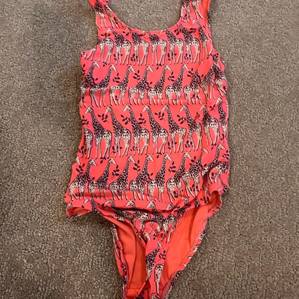 Girls Pink Giraffe One Piece M
